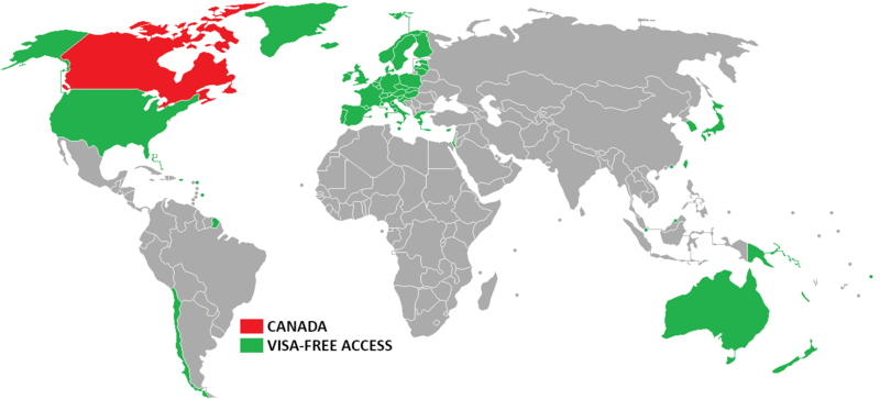 Canada – Visa free countries
